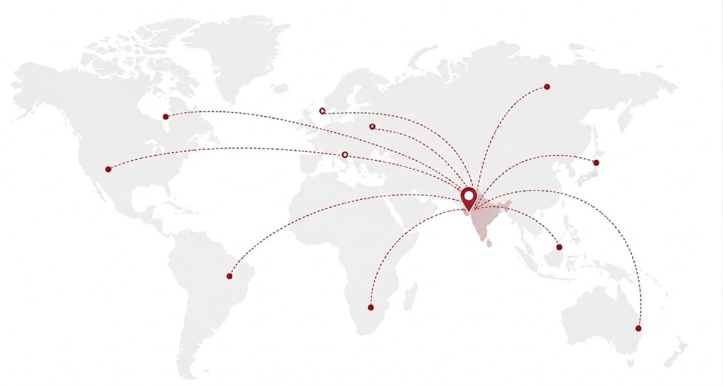 Global Export Supply Routes Network Map